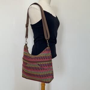 Y2K Boho Woven Shoulder Tote Bag - Multicolor Tapestry Purse - Danny K